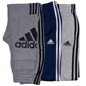 Adidas Lot of 3 Pants Boys Sweatpants Size 10-12 Medium